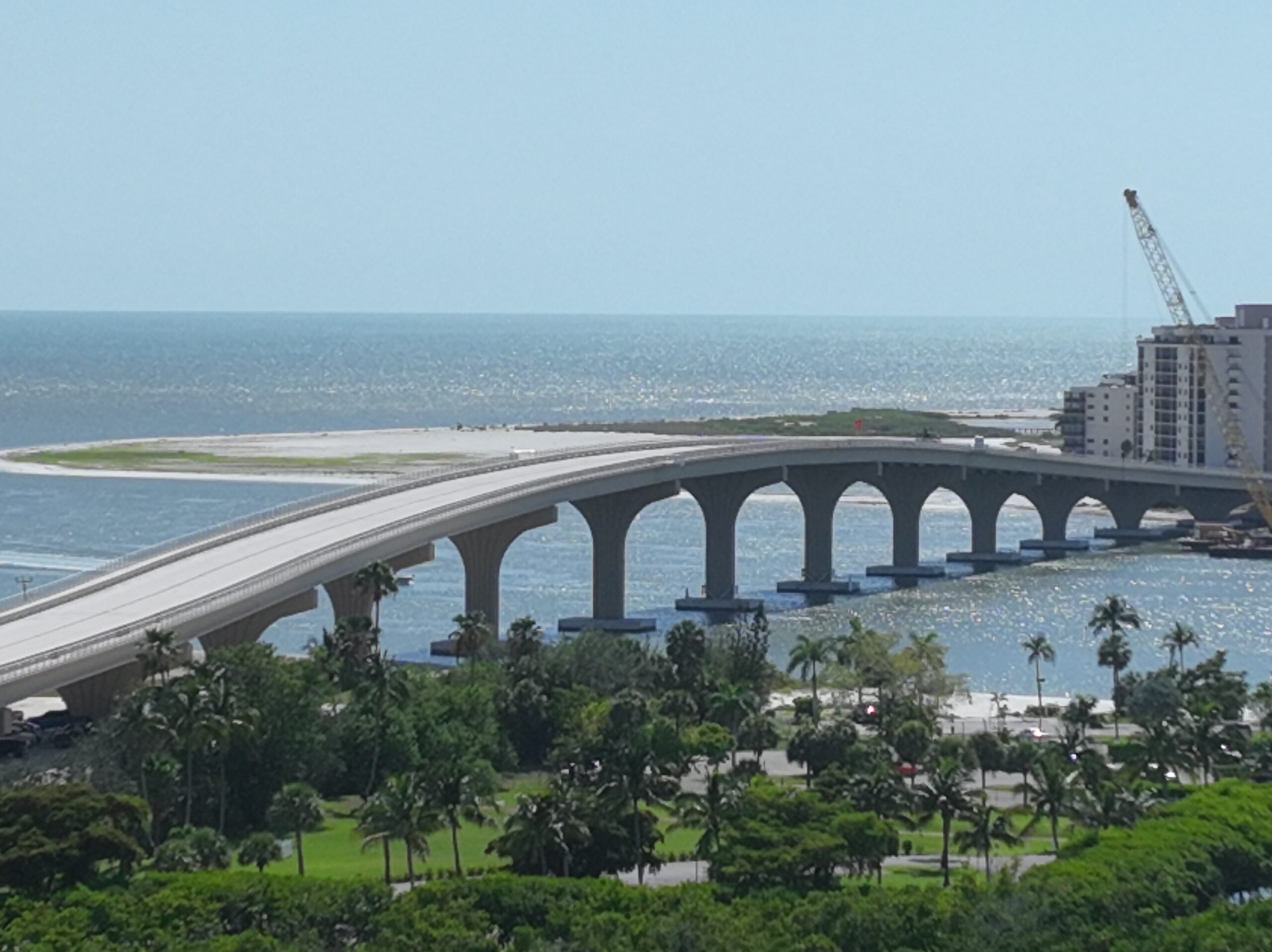 The completed Big Carlos Pass Bridge in Fort Myers Beach, Florida